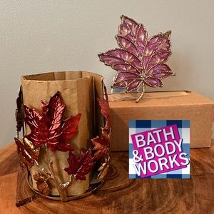 B&BW Leaf Single Wick candle holder & wallflower plug